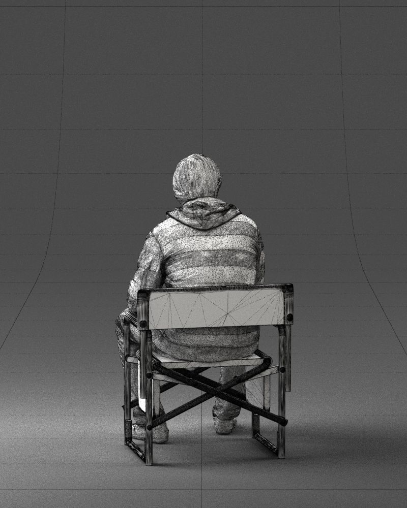 Man is sitting on a chair 0182 3D Print Ready 3D print model_20
