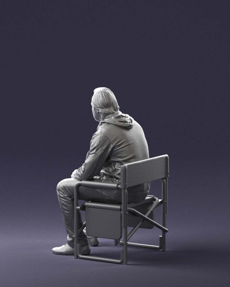 Man is sitting on a chair 0182 3D Print Ready 3D print model_22