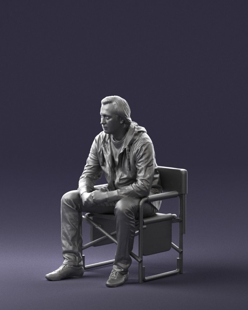Man is sitting on a chair 0182 3D Print Ready 3D print model_28