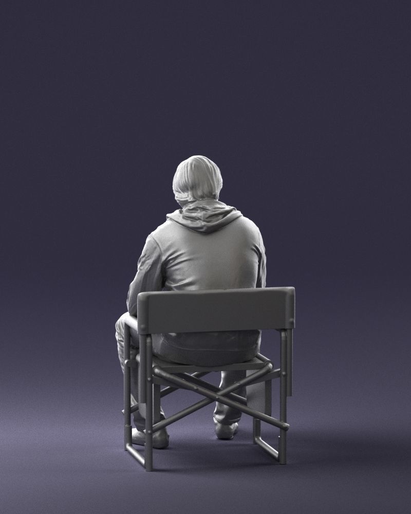 Man is sitting on a chair 0182 3D Print Ready 3D print model_19