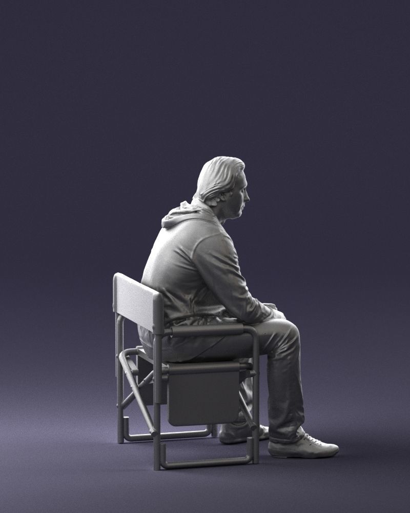 Man is sitting on a chair 0182 3D Print Ready 3D print model_13