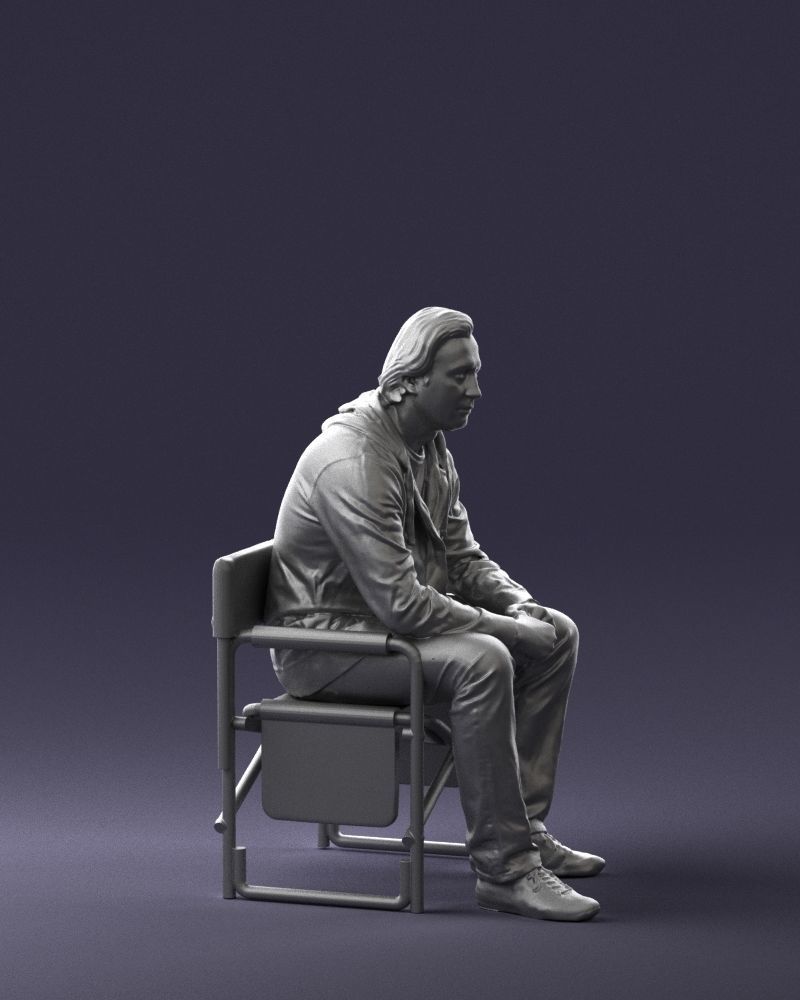 Man is sitting on a chair 0182 3D Print Ready 3D print model_10