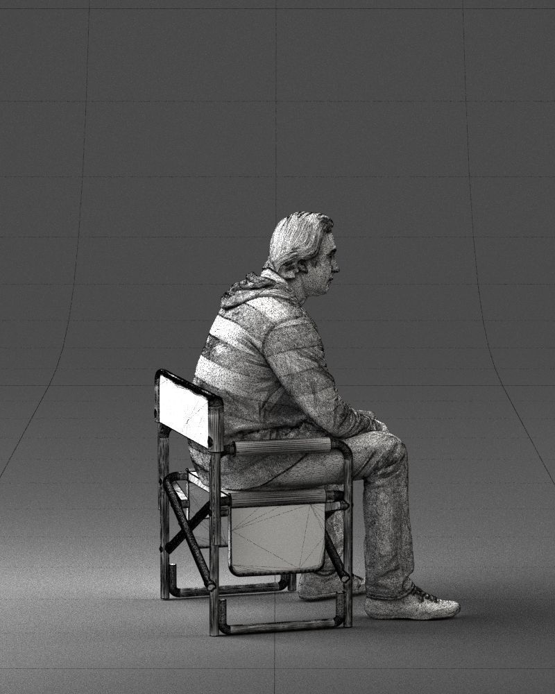 Man is sitting on a chair 0182 3D Print Ready 3D print model_14