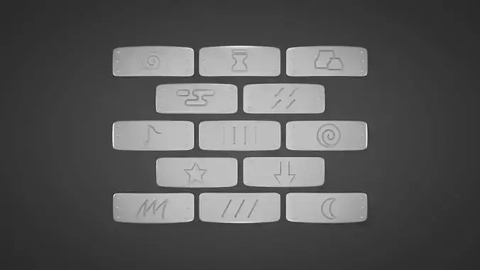 Naruto - Headbands 3D Model Collection