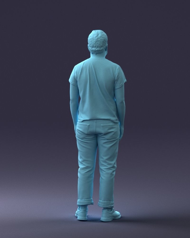 000127 Bearded Man in Graphic TShirt 0521 3dp 3D print model_43