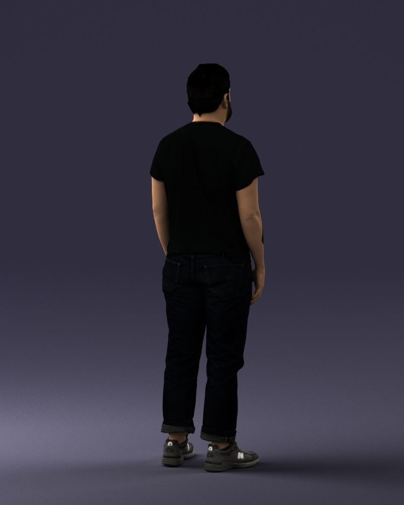 000127 Bearded Man in Graphic TShirt 0521 3dp 3D print model_39