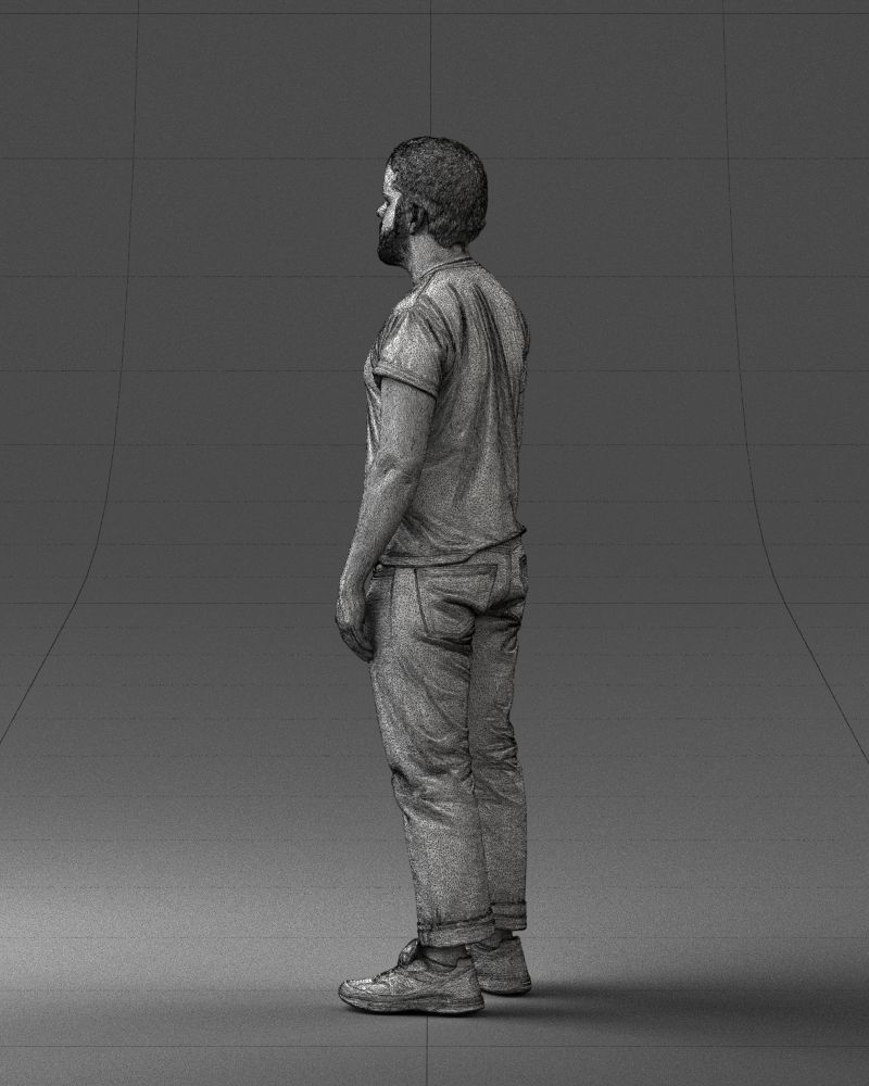 000127 Bearded Man in Graphic TShirt 0521 3dp 3D print model_56