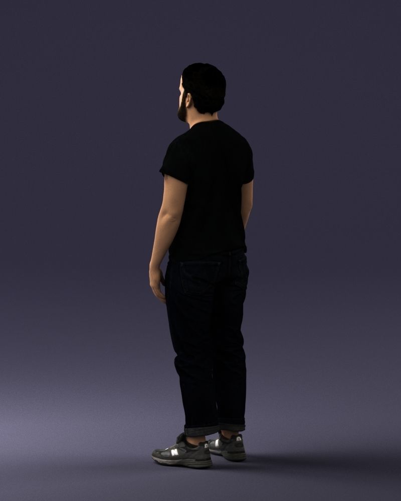 000127 Bearded Man in Graphic TShirt 0521 3dp 3D print model_51