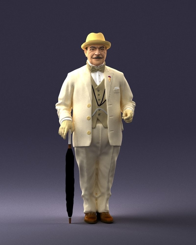 Man in light suit 0115 3D Print Ready 3D print model_3