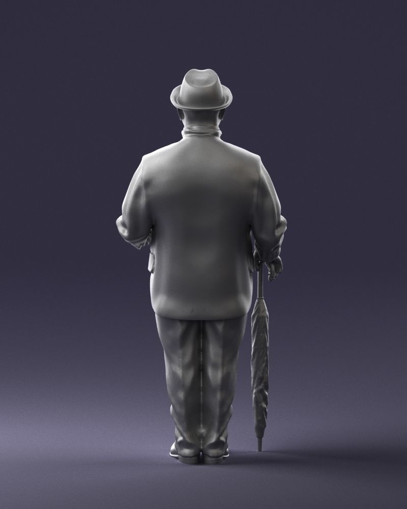 Man in light suit 0115 3D Print Ready 3D print model_19