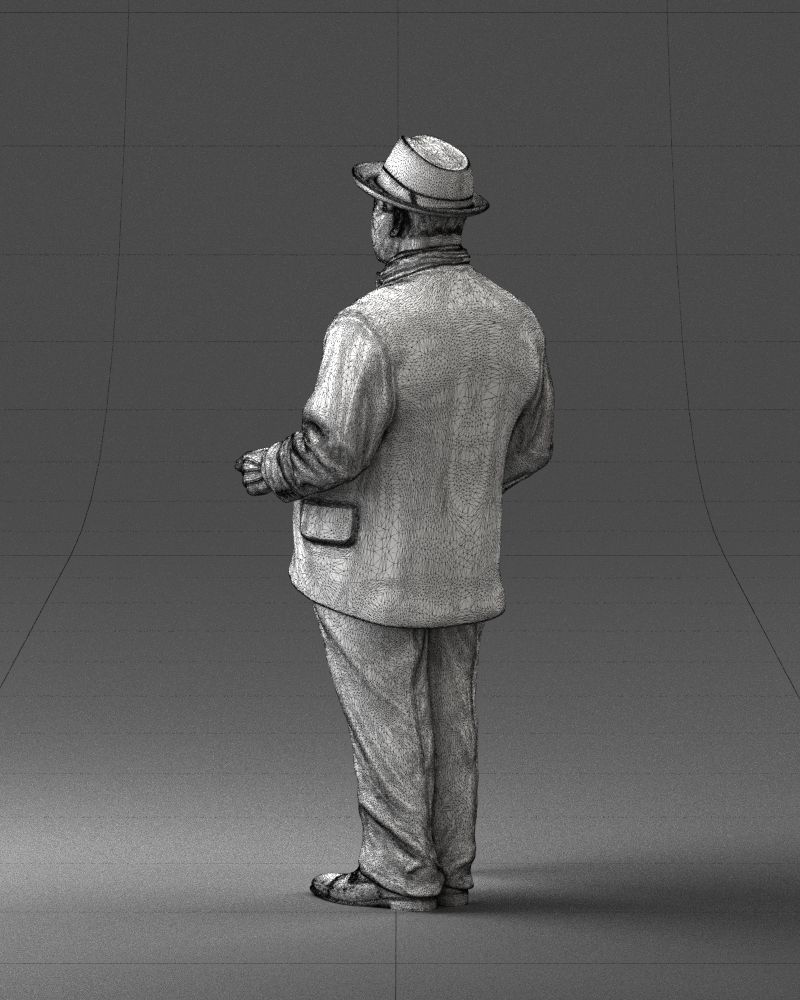 Man in light suit 0115 3D Print Ready 3D print model_23