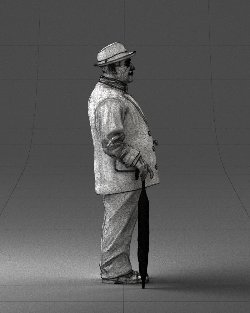 Man in light suit 0115 3D Print Ready 3D print model_14