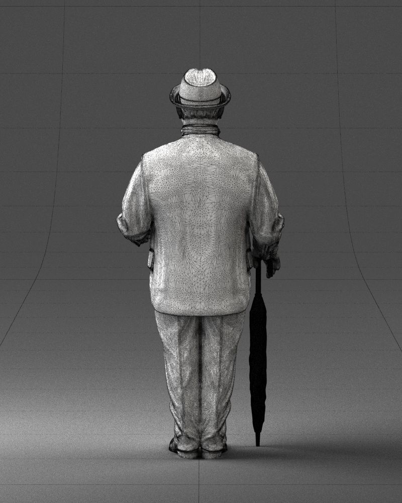 Man in light suit 0115 3D Print Ready 3D print model_20