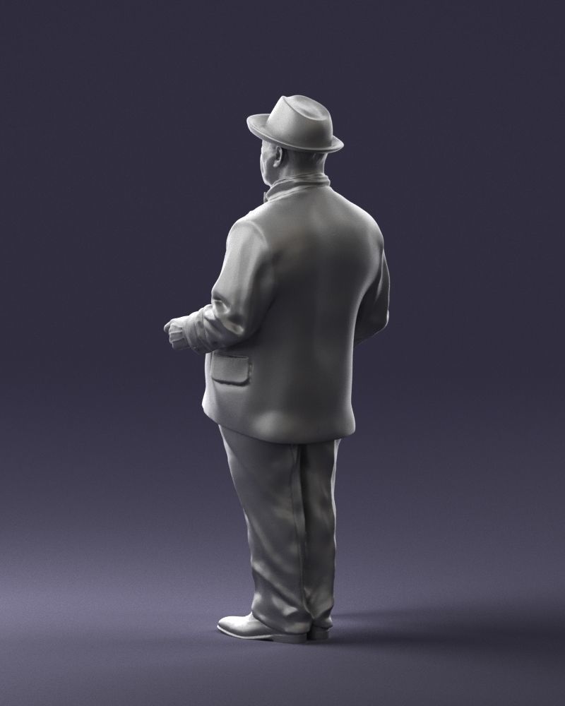 Man in light suit 0115 3D Print Ready 3D print model_22