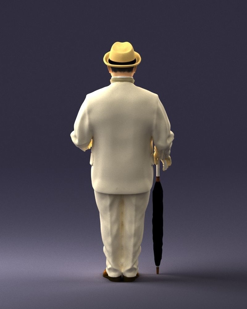 Man in light suit 0115 3D Print Ready 3D print model_18