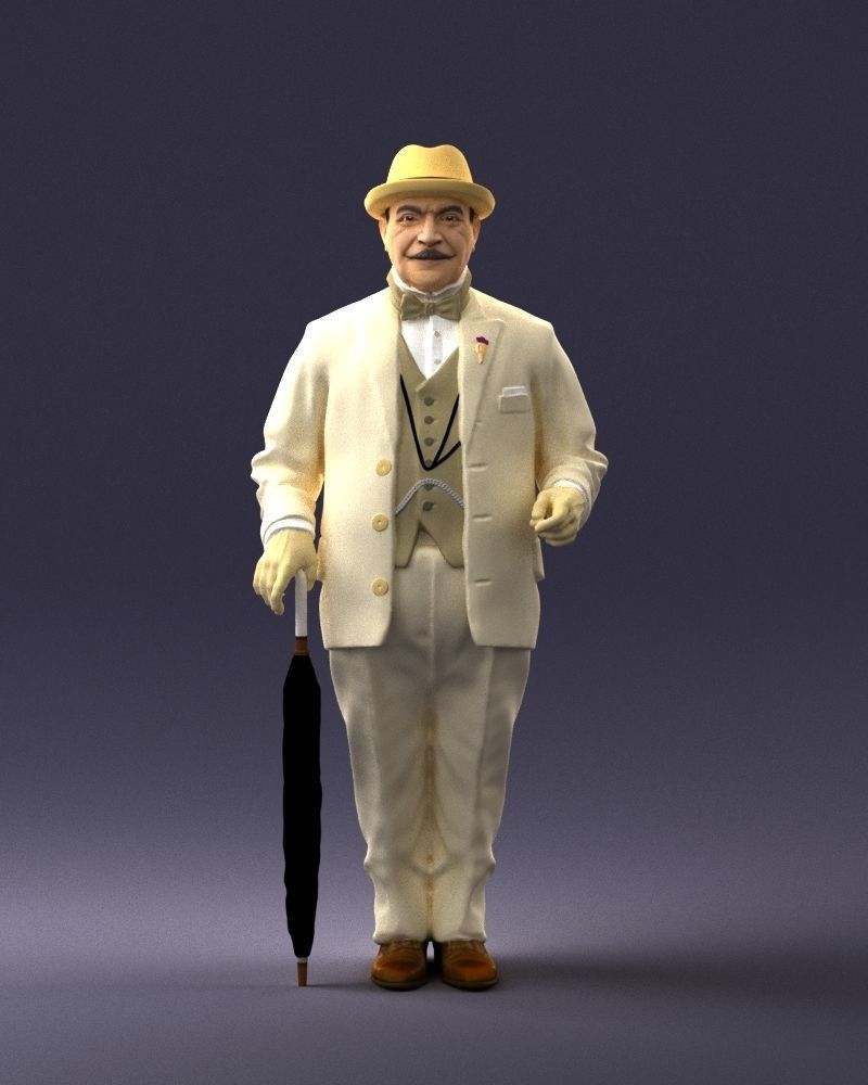 Man in light suit 0115 3D Print Ready 3D print model_36