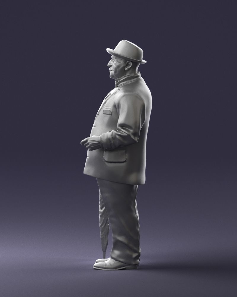 Man in light suit 0115 3D Print Ready 3D print model_25