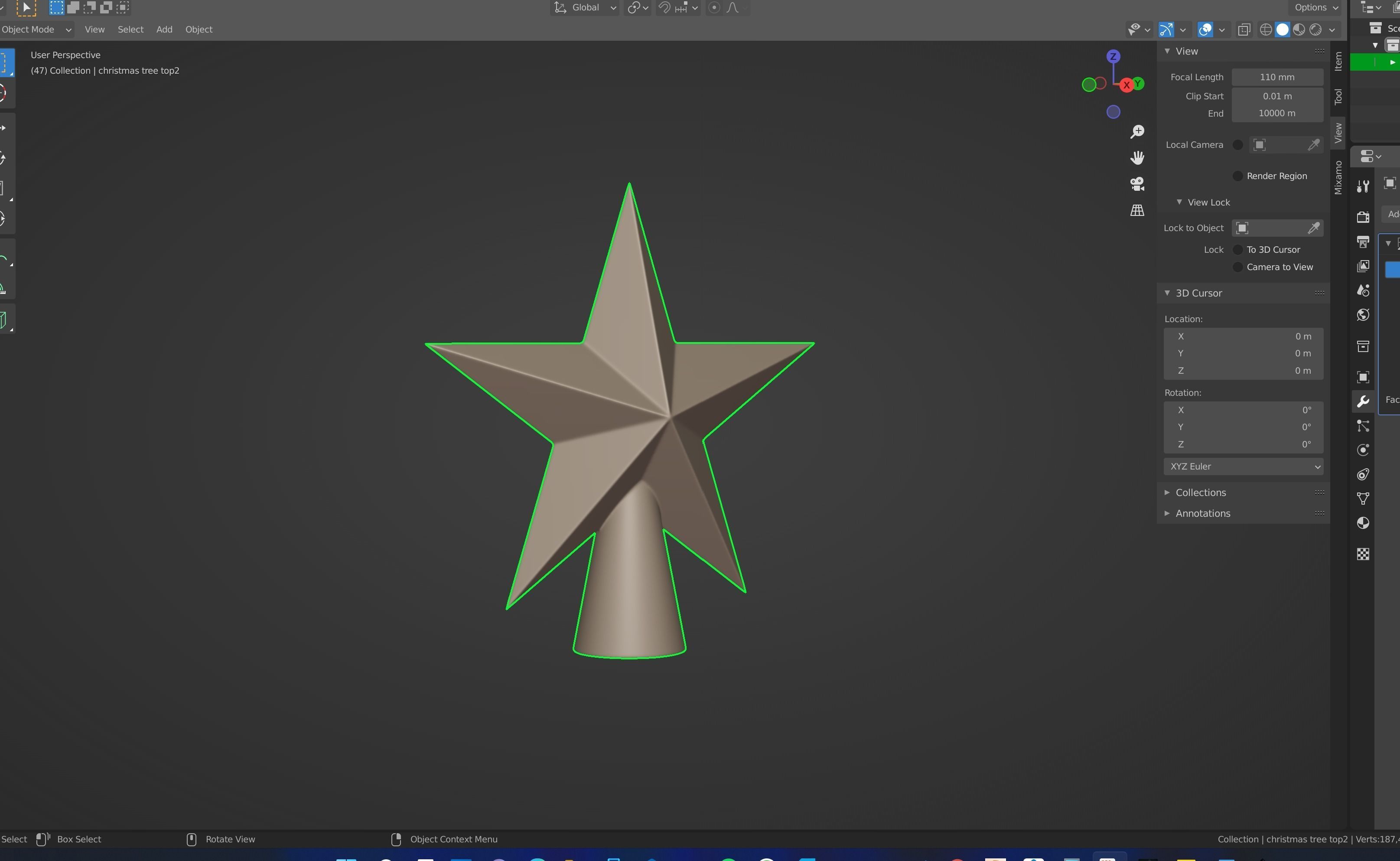 Christmas Tree Top Star Festive DIY Holiday Decor 3D print model_4