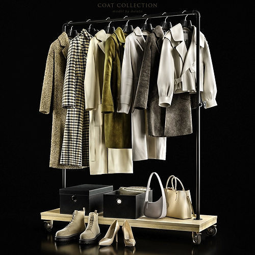 Coat collection 3D model
