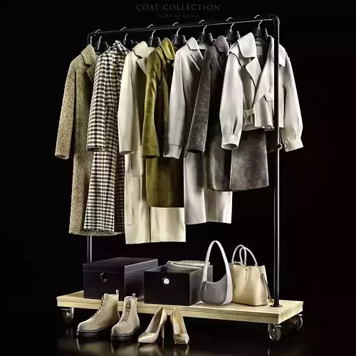 Coat collection 3D model