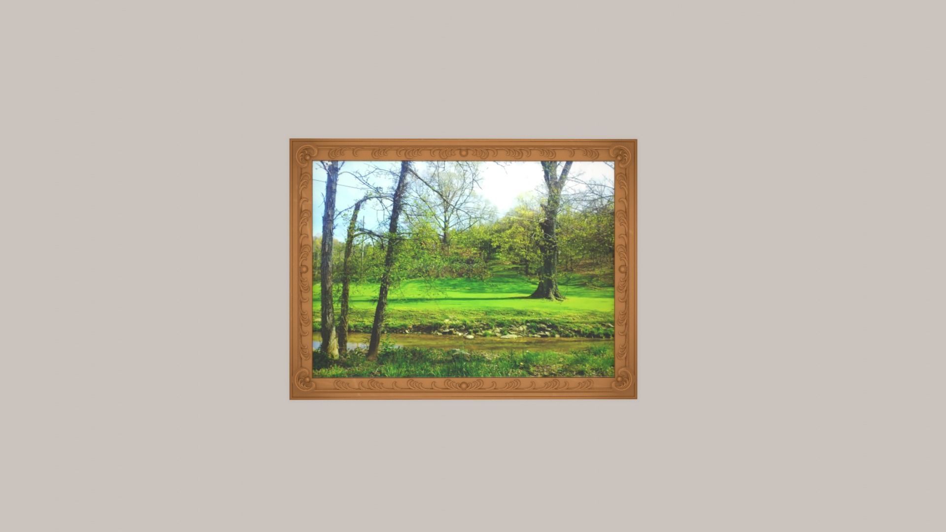 Framed painting Forest 3D model_17