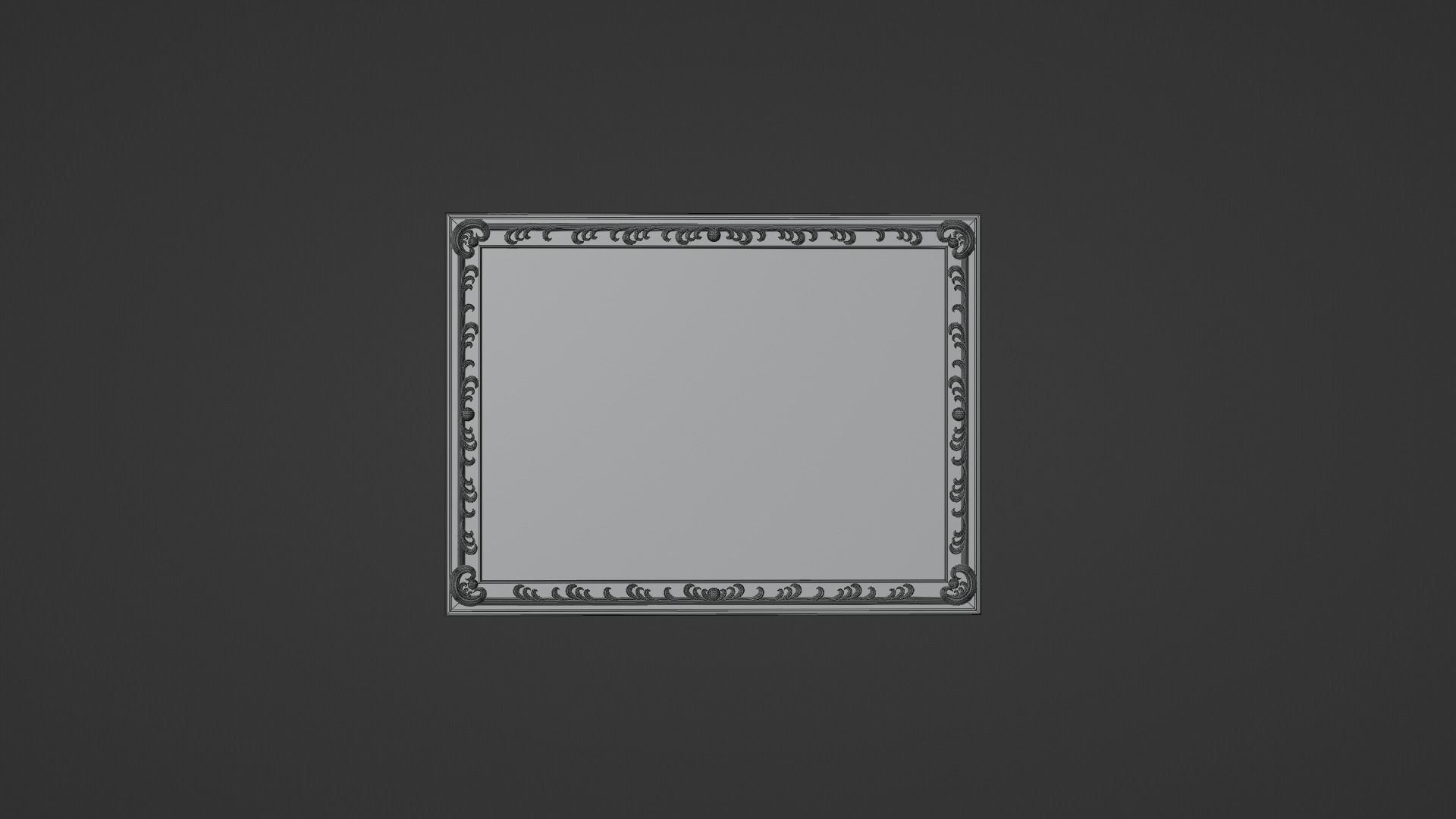 Framed painting Forest 3D model_3