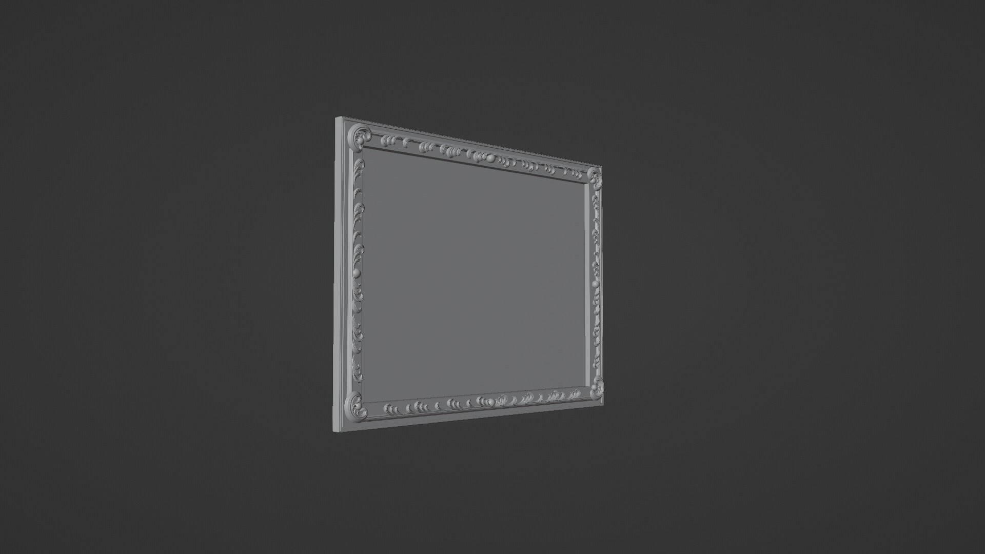 Framed painting Forest 3D model_12