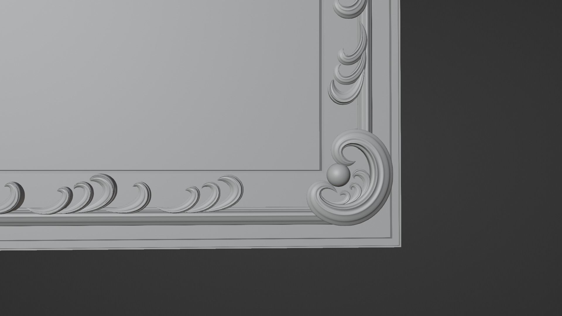 Framed painting Forest 3D model_8