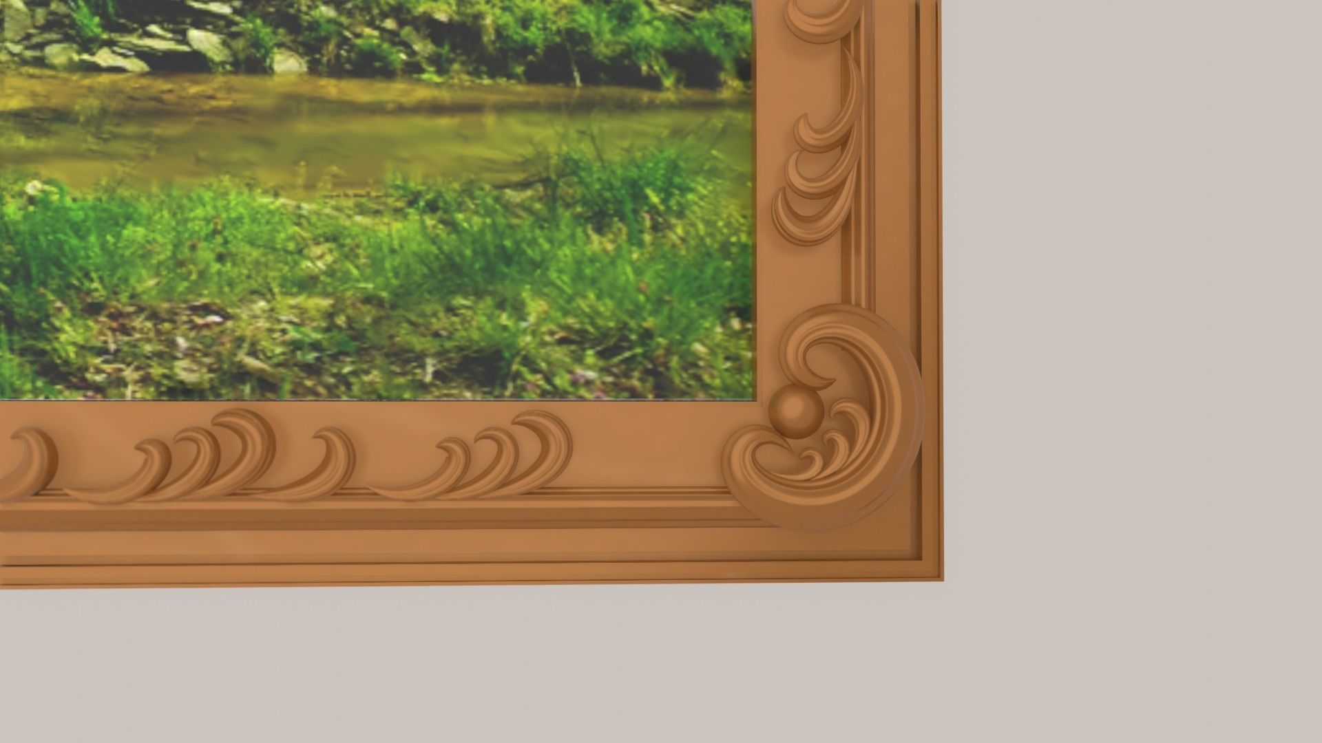 Framed painting Forest 3D model_10