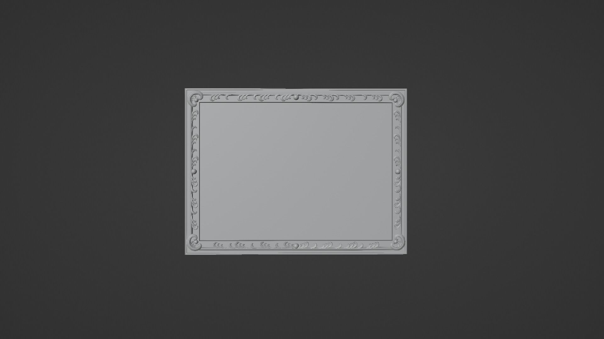 Framed painting Forest 3D model_2