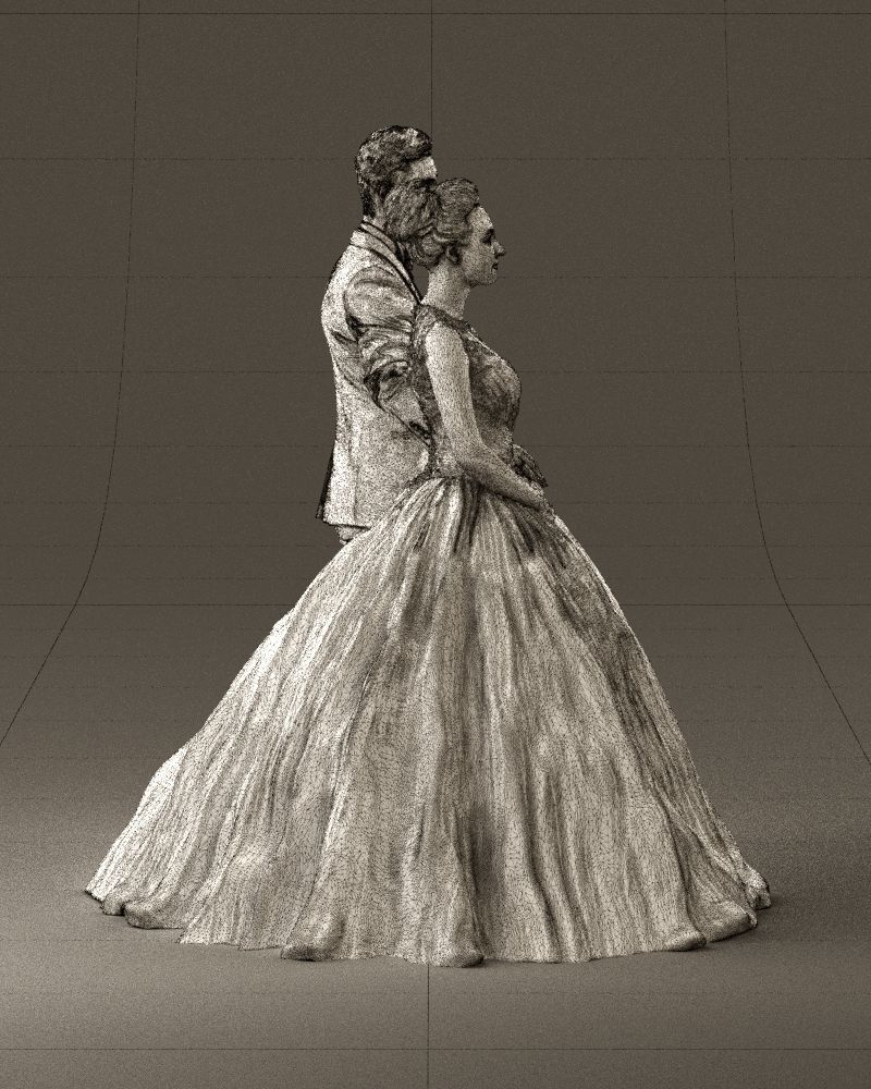 Wedding dress 0556 3D Print Ready 3D print model_14