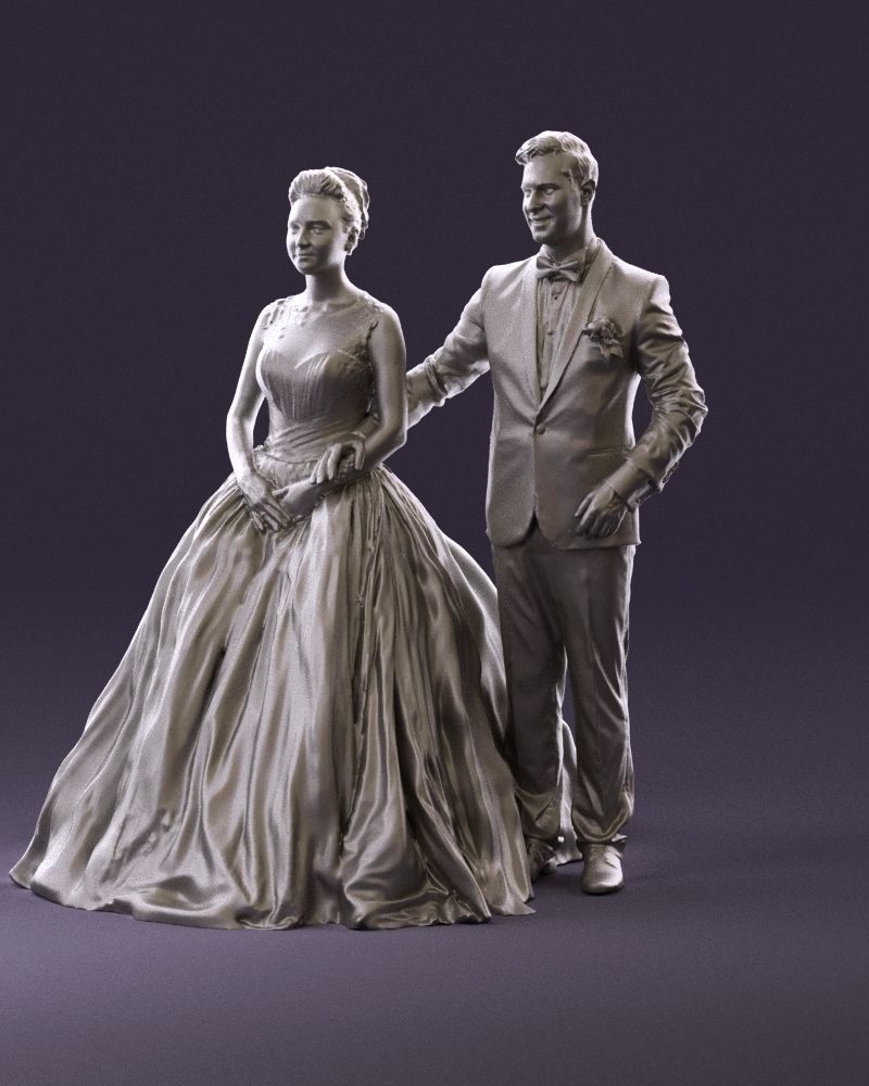 Wedding dress 0556 3D Print Ready 3D print model_31