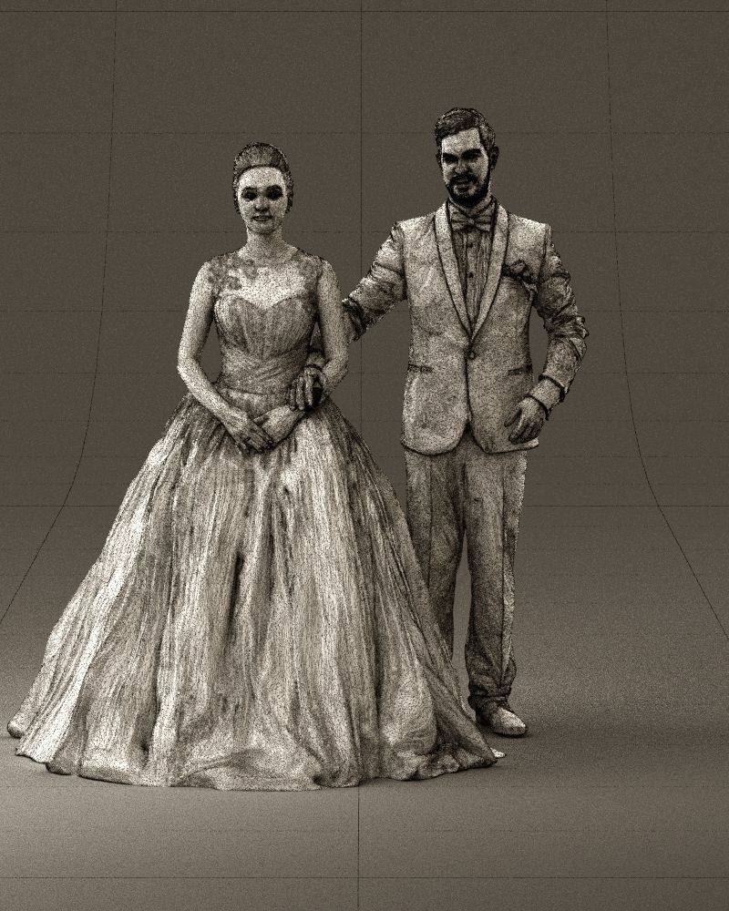 Wedding dress 0556 3D Print Ready 3D print model_2