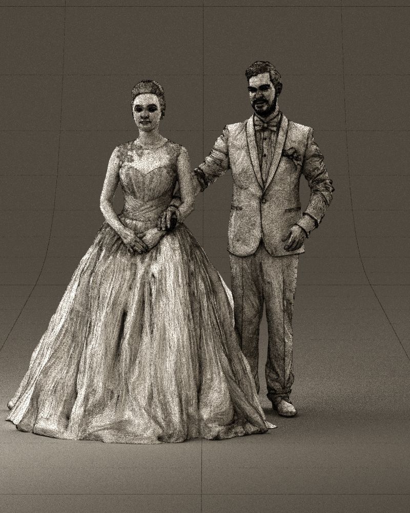 Wedding dress 0556 3D Print Ready 3D print model_35