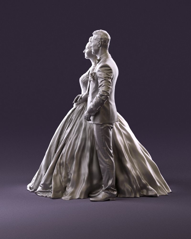 Wedding dress 0556 3D Print Ready 3D print model_25