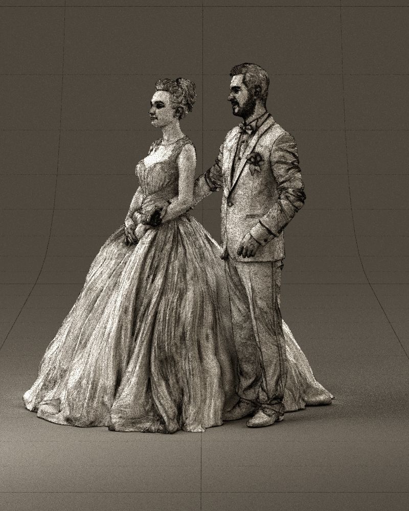 Wedding dress 0556 3D Print Ready 3D print model_29