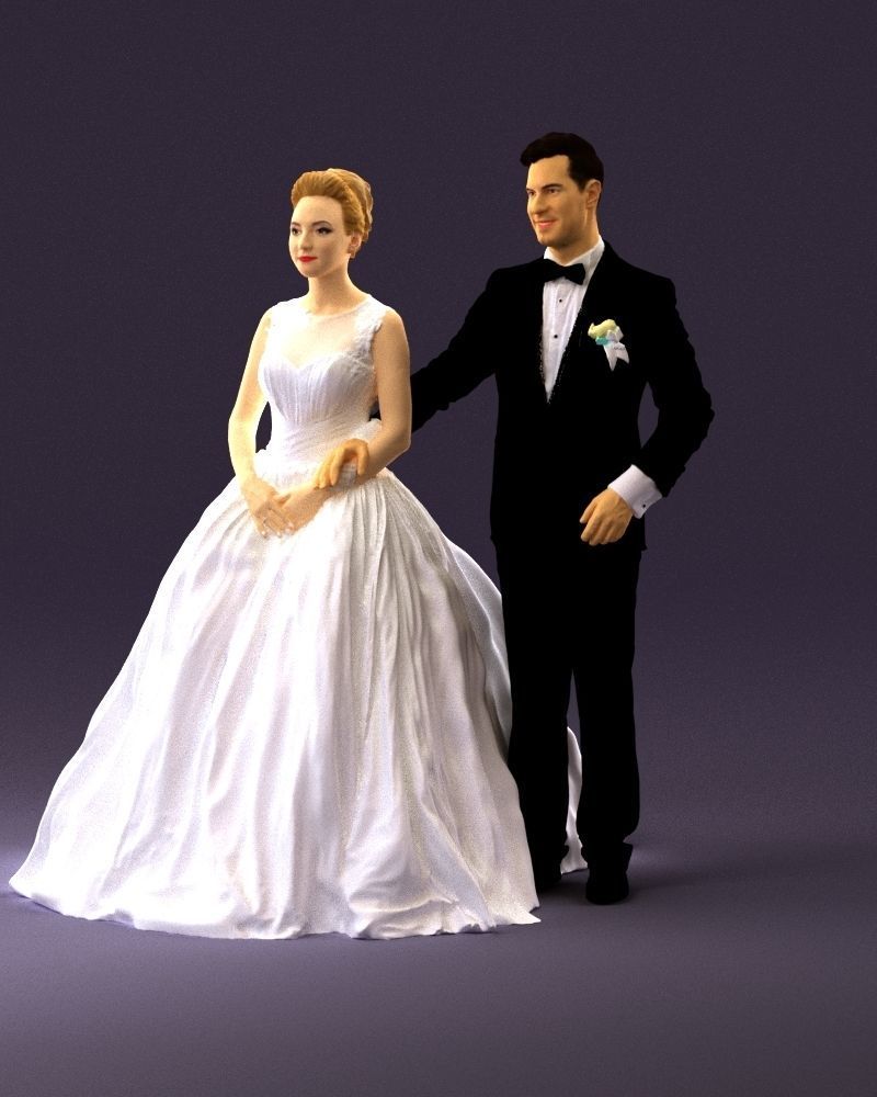 Wedding dress 0556 3D Print Ready 3D print model_30