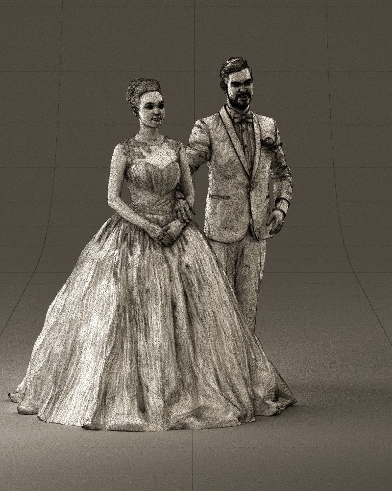 Wedding dress 0556 3D Print Ready 3D print model_8