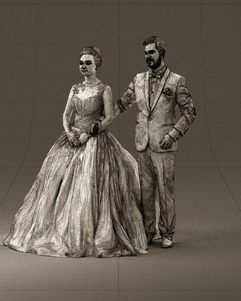 Wedding dress 0556 3D Print Ready 3D print model_32