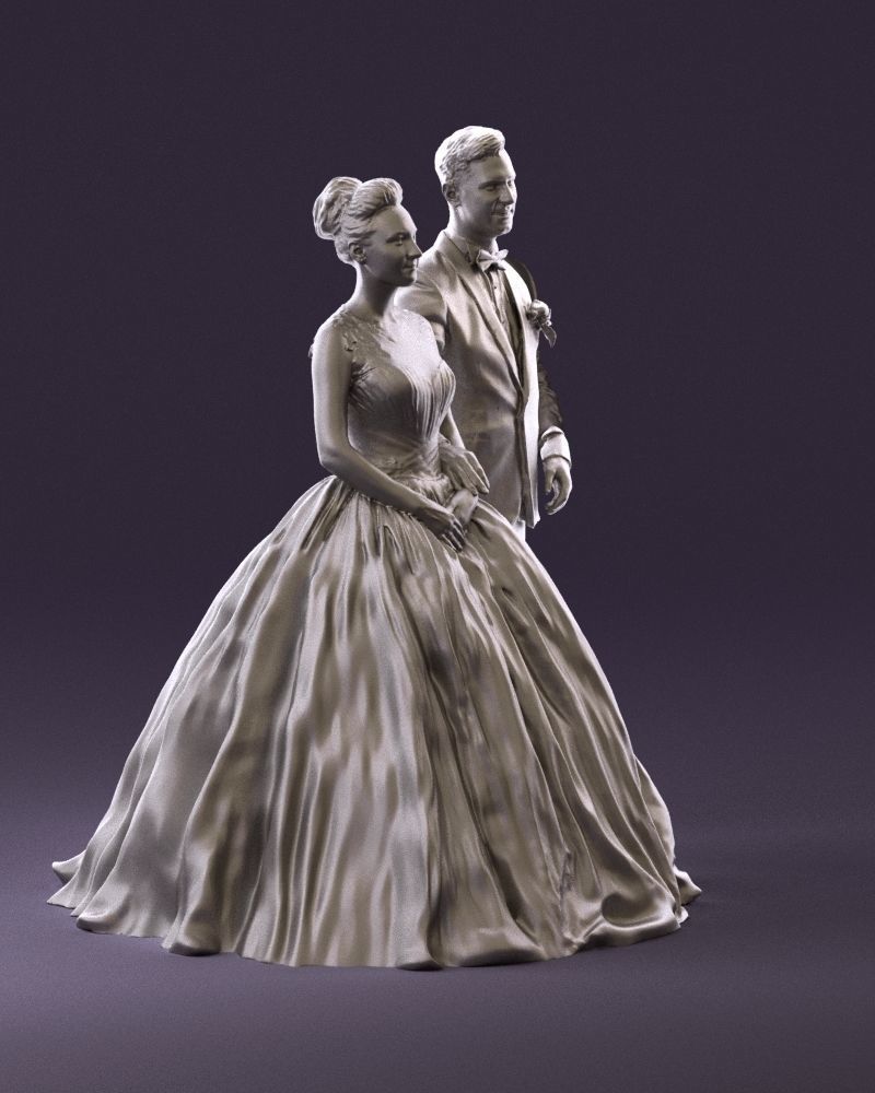 Wedding dress 0556 3D Print Ready 3D print model_10