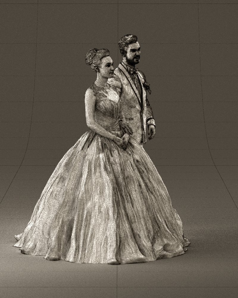 Wedding dress 0556 3D Print Ready 3D print model_11