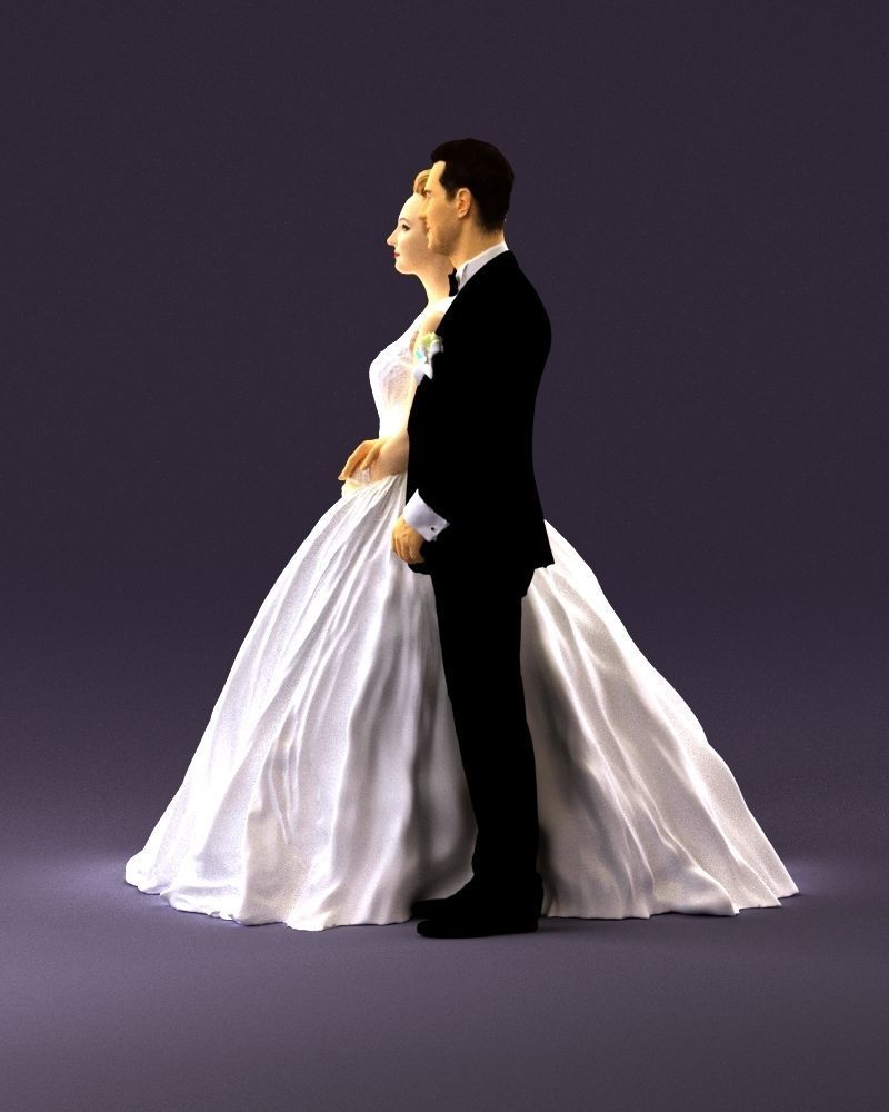 Wedding dress 0556 3D Print Ready 3D print model_24