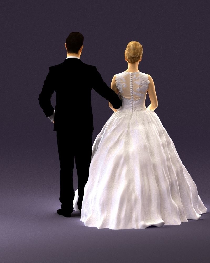 Wedding dress 0556 3D Print Ready 3D print model_18