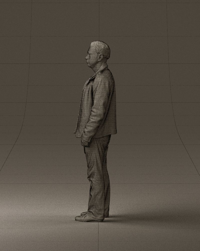 Man in 90s brown leather jacket 0875 3D Print Ready 3D print model_32