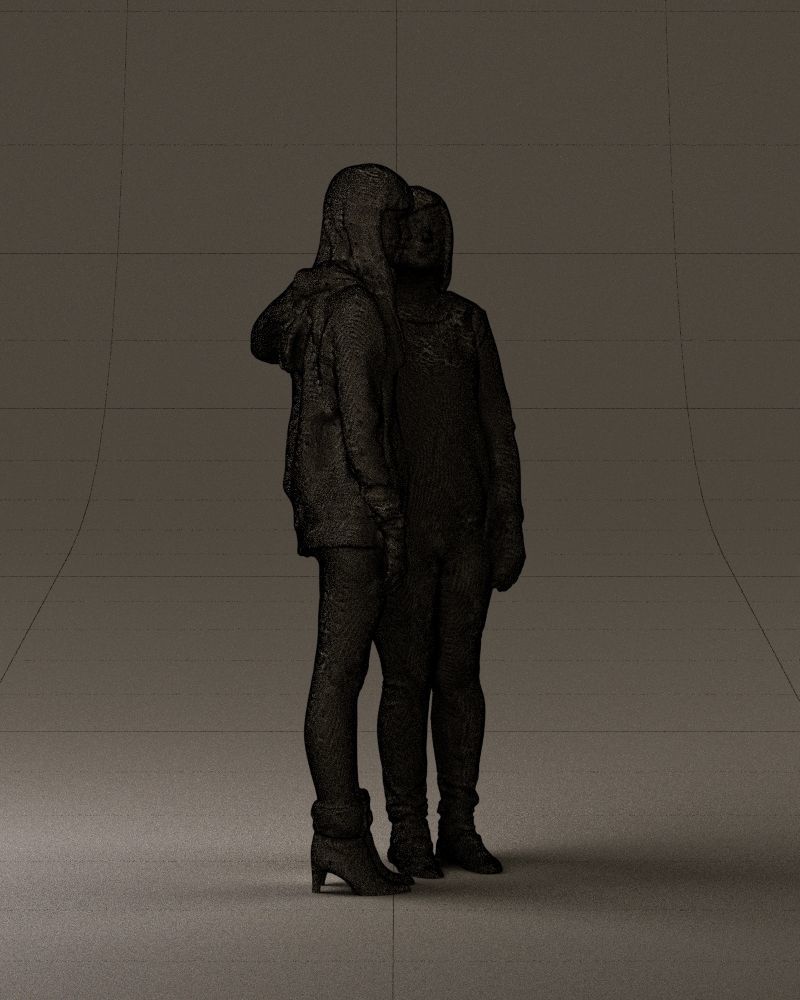 Woman hug girl by one hand 0893 3D Prit Ready 3D print model_27