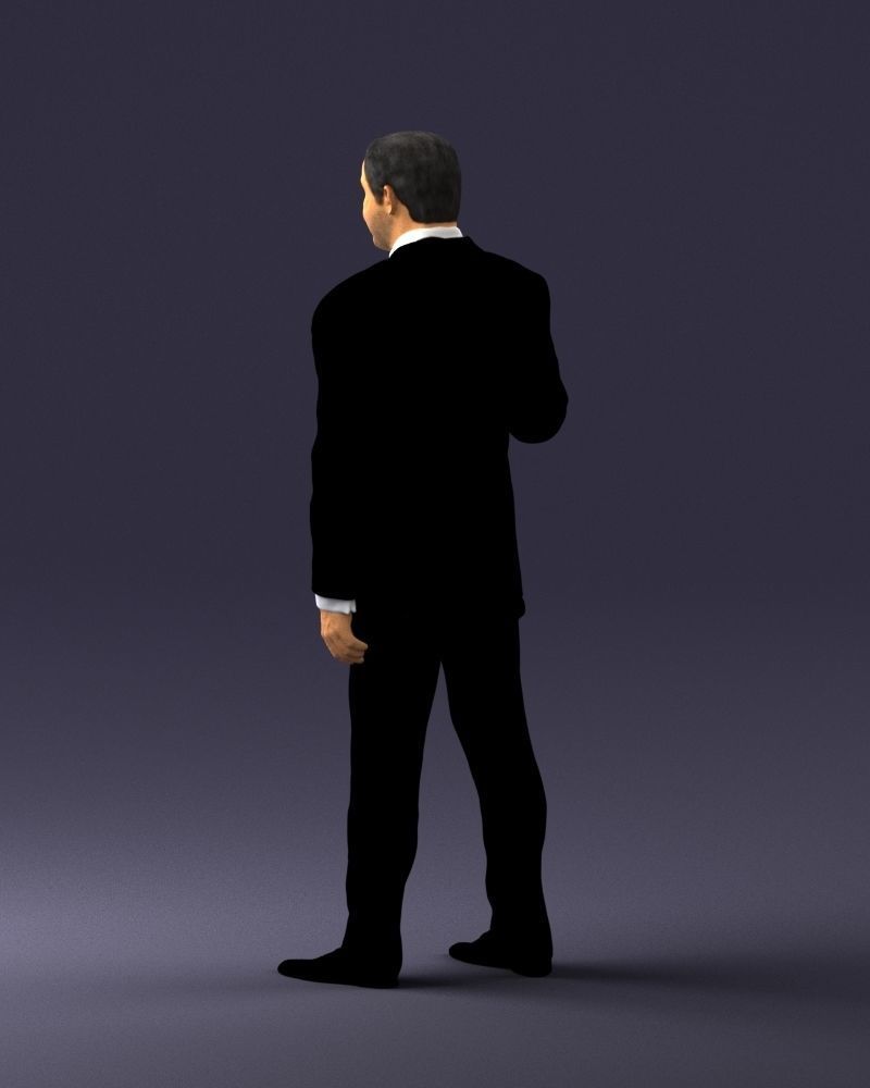 Man with a microphone in his hand 0288 3D Print Ready 3D print model_21