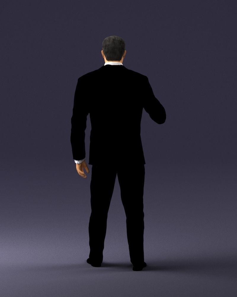 Man with a microphone in his hand 0288 3D Print Ready 3D print model_18