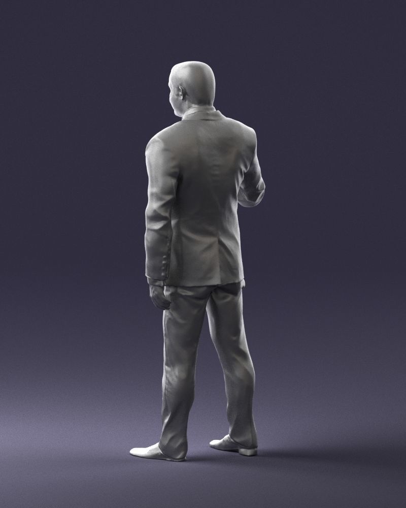 Man with a microphone in his hand 0288 3D Print Ready 3D print model_22