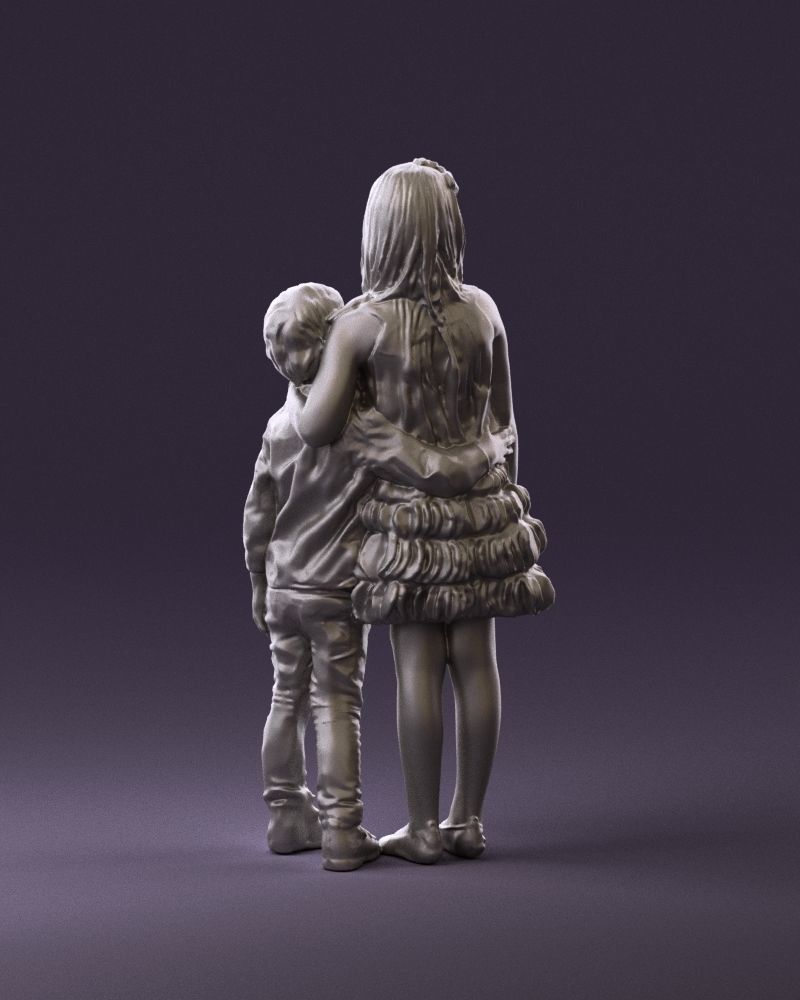 Little girl in pink and little boy in leo top 0910 3D PrintReady 3D print model_6