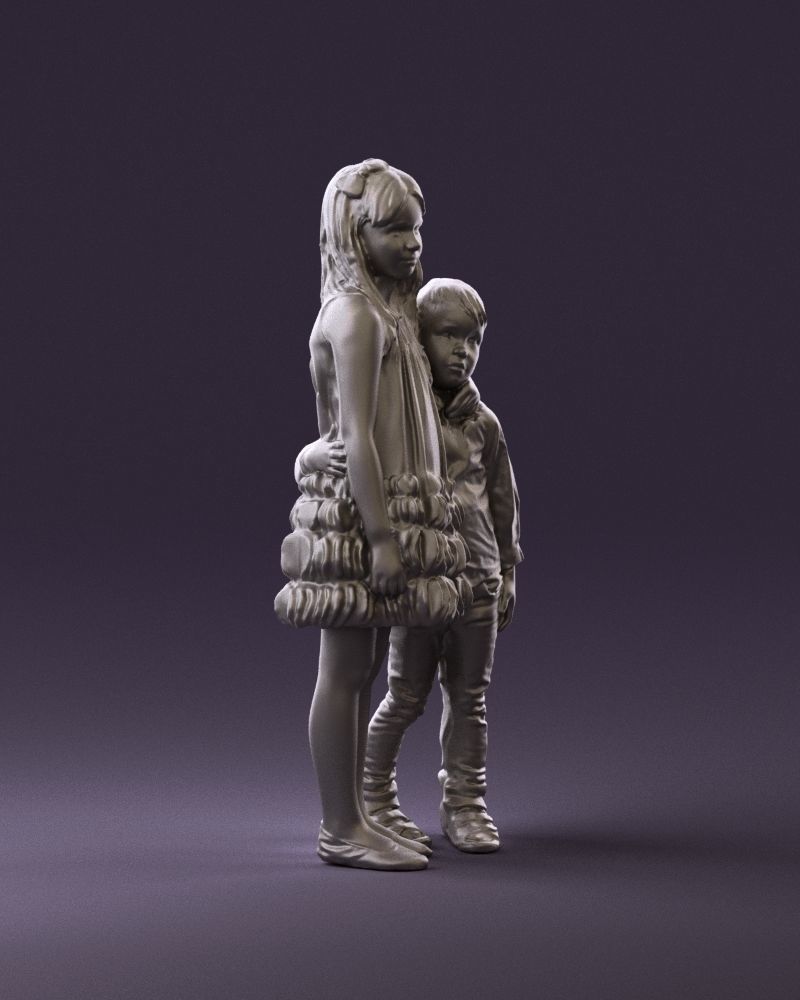 Little girl in pink and little boy in leo top 0910 3D PrintReady 3D print model_3